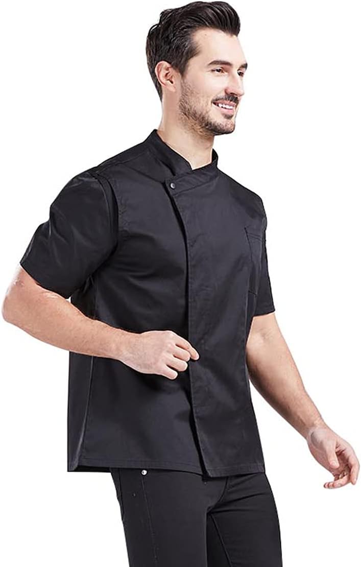Nanxson Men's Chef Coat Jackets Short Sheeve Restaurant Summer Jacket Kitchen Food Service Work CFM0066 - Image 4