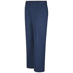 Red Kap Womens Plain Front Cotton Pants 14 Navy - Unhemmed