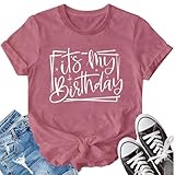 LBP Happy Birthday Shirts for Women It's My Birthday T-Shirt Birthdays Crew Tee Tops
