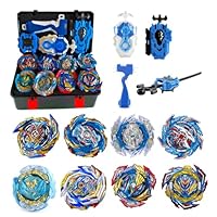 Gkopune 8pcs Gyros Turbo Set, Gyros Kreisel Set,4D Spielzeug Geschenk + Launcher Mit Box Set,LAN