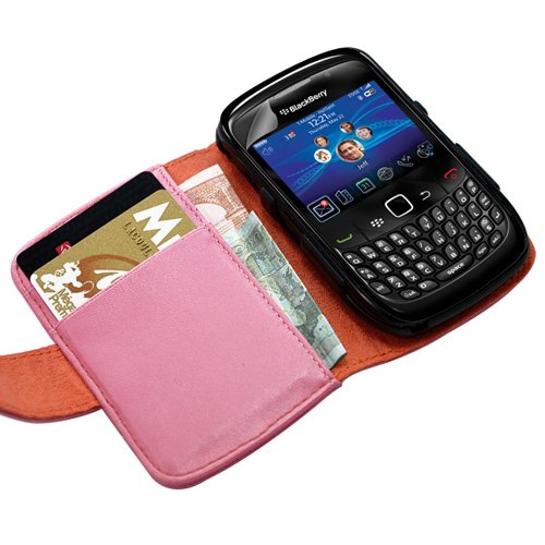 ATM Funda con tapa para BlackBerry Curve 8520, color rosa