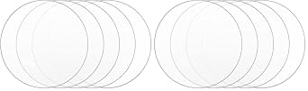 Thick 0.04 inch 1 mm Diameter 3.9 inch 10 cm Transparent Round Acrylic Board 5 Pieces High Transparent Acrylic Board with Protective Film Suitable for Painting, DIY Decoration, Education
