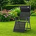 Weichers Relaxliege Gartenliege Liegestuhl klappbar wetterfestCampingliege Outdoor Campingstuhl Stuhl Liege Hocker für Garten und Camping (Aluminium, Relaxliege)
