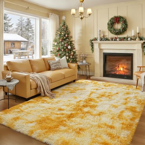Rezutan Area Rug 8x10 Living Room, Large Fluffy Rugs for
