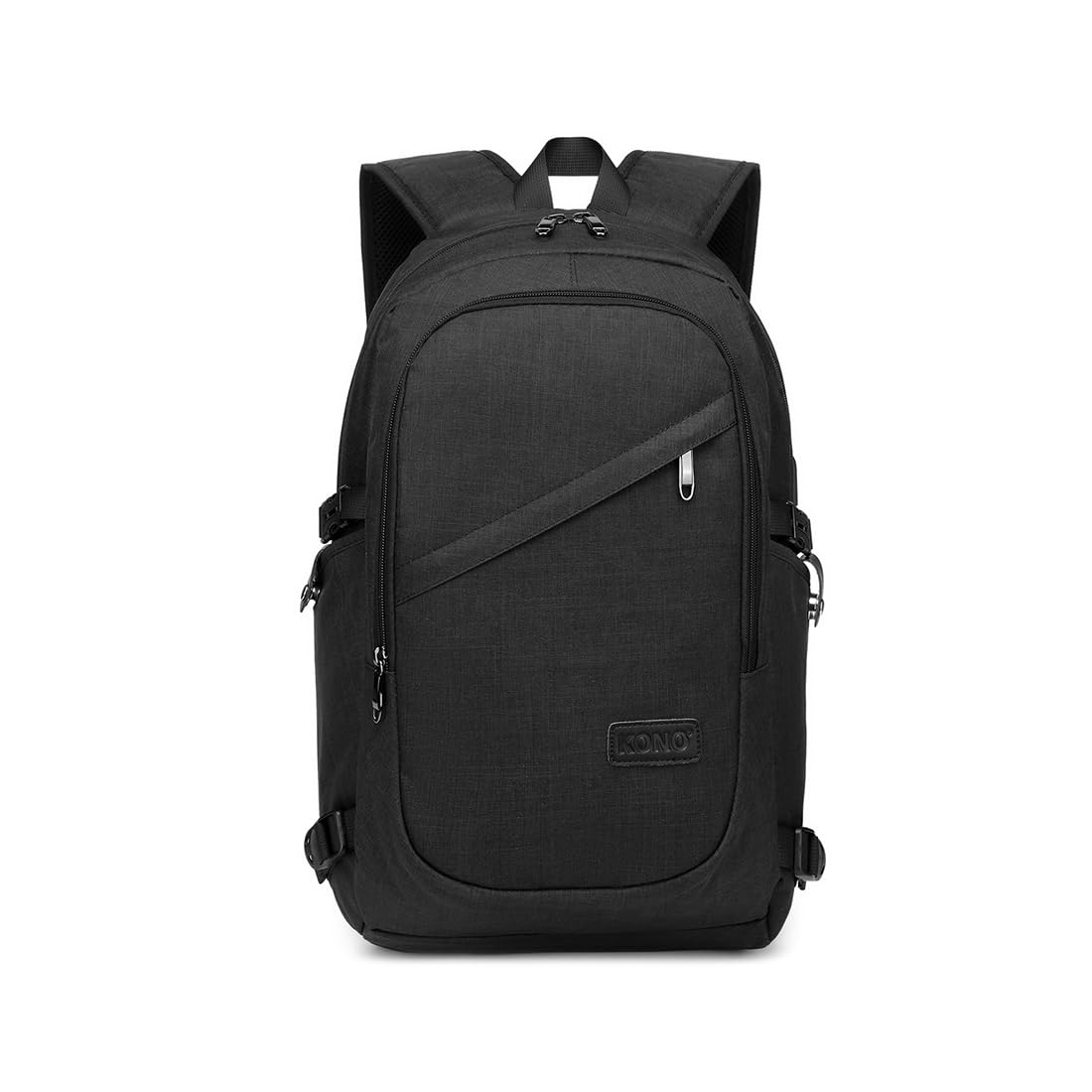 Kono Laptop Backpack Mens, 15.6 Inch Laptop Bag with USB Charging Port Anti Theft Water Resistant Rucksack for Men Women School Bag for Boys Grils