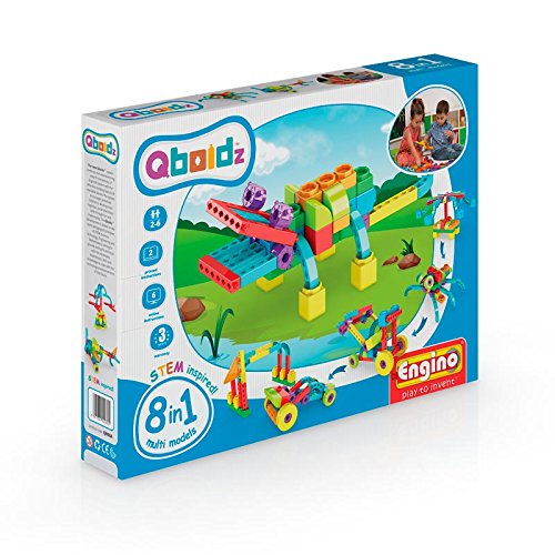 Engino Qboidz 8 In 1 Mm Alligator,Construction Skills,Multicolor Pack of 62 Pcs