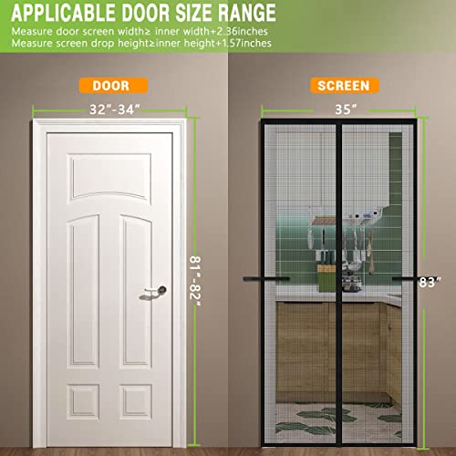 Romuche Screen Door Mesh Garage Door Screen Magnetic Heavy Duty Fiberglass Screen Door Mesh Hands Free Door Screen Pet And Kid Friendly #TOP4