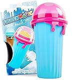 FÁCIL DE USAR: PASO 1: Congela la taza mágica Slush en tu congelador durante 4-6 horas; PASO 2: Vierta su bebida en la taza; PASO 3: Cierre la taza y presione repetidamente hasta que la bebida se convierta en un batido. Esta taza mágica congelada es perfectamente reutilizable. Después de cada uso, simplemente lávala con agua jabonosa y vuelve a ponerlo en el congelador para que esté listo para el próximo uso.
