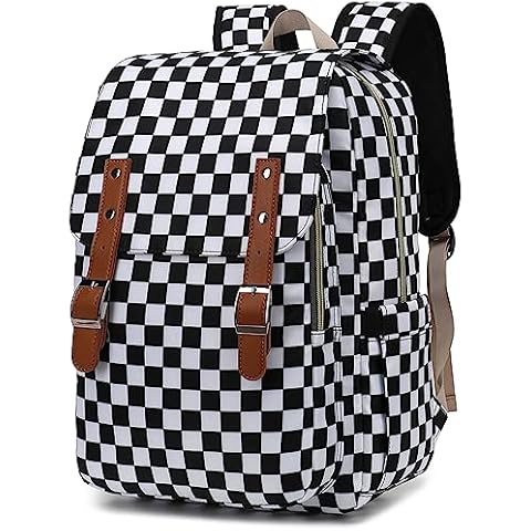 Kouxunt Checkered 15.6 Inch Laptop Backpack Cover