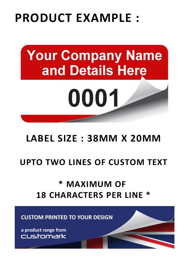 250 Personalised QR Code Asset Tag Labels Custom Sticker - With Optional Website Linked QR Code - View #8