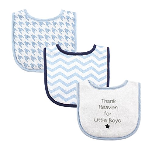 Image of Luvable Friends Unisex Baby Cotton Terry Drooler Bibs with Fiber Filling