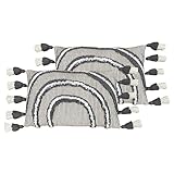 furn. Rainbow Tuft Polyester Filled Cushions Twin Pack