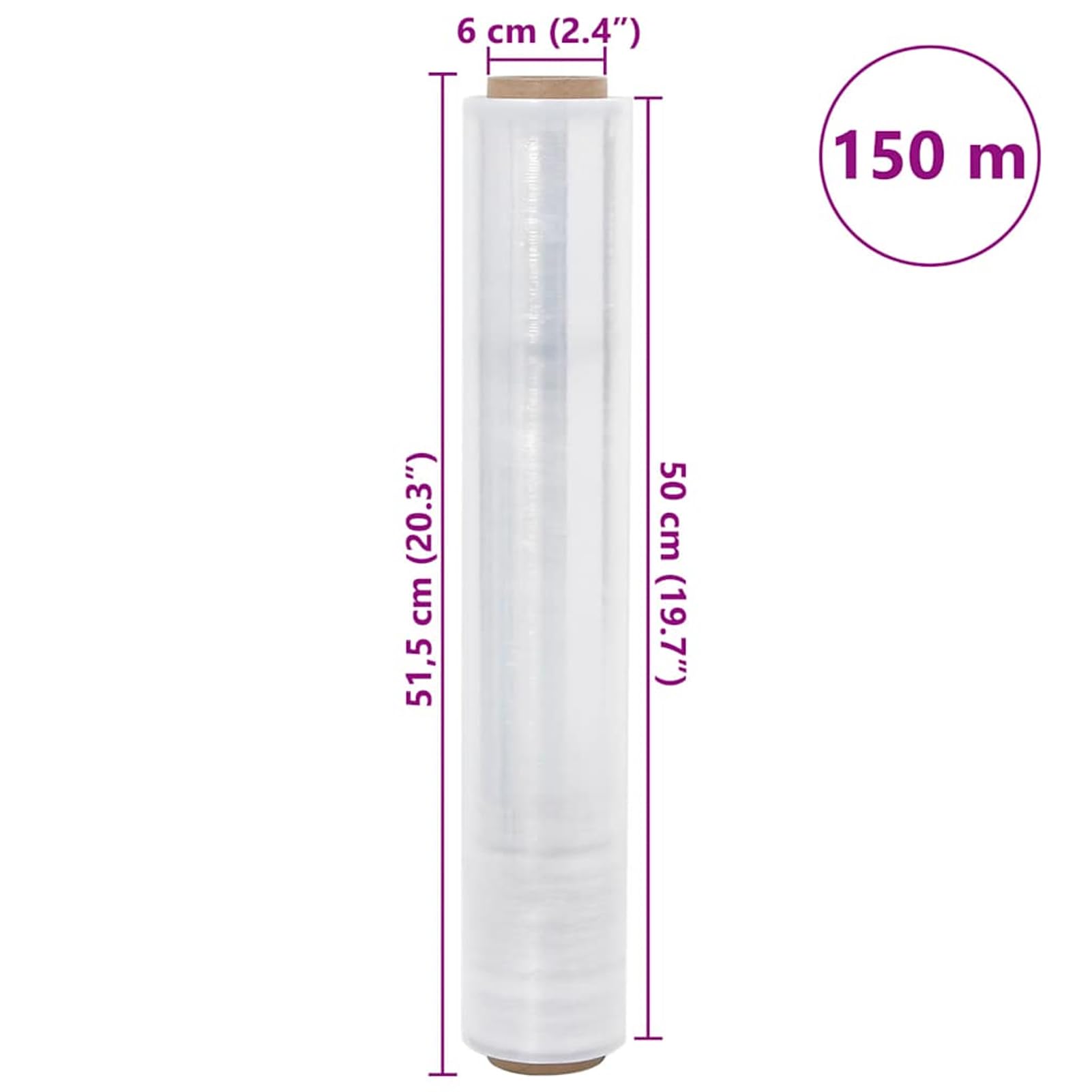 Film Estensibile 6 pz Trasparente 20 ¦Ìm 50 cm x 150 m