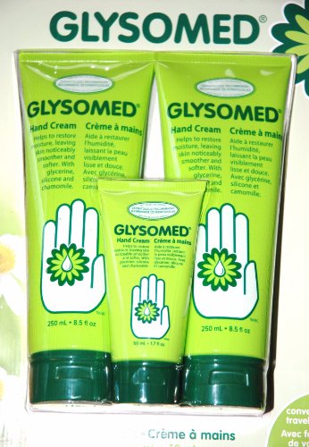 Glysomed Unscented Hand Cream 3 Pack (2 X 8.5 Oz + 1 X 1.7 Oz)