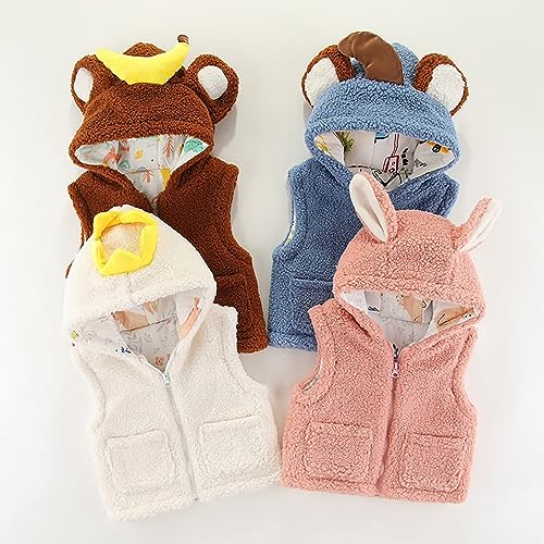 Toddler Coat Boy Boys Fall And Winter Cartoon Animal Pattern Hooded Vest Shaker Sleeveless Jacket With Pocket2