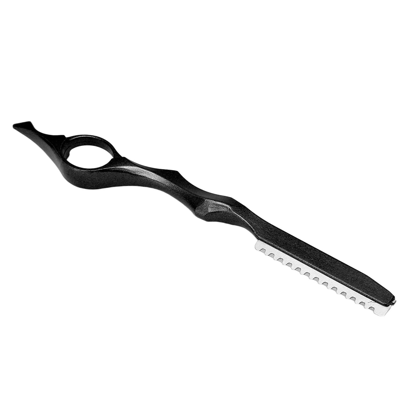 Rasoio per capelli con pettine regolabile, strumento per diradare i capelli ideale per uso domestico e in salone, nero