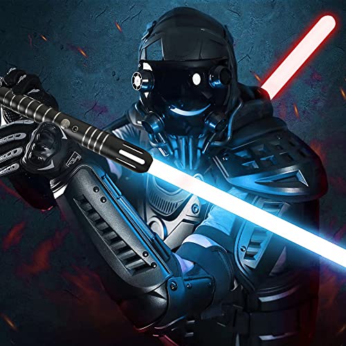 Lightsaber 2 Pack Heavy Dueling Metal Hilt Light Sabers For Adults And Kids, Rgb 10 Colors Changeable Light Saber With Motion Sense Sound, Gifts For Halloween Cosplay (Black) #TOP5