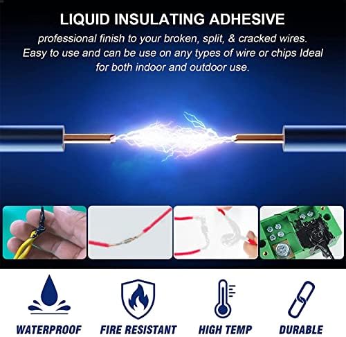 Ganbaro 125ml Liquid Electrical Tape, Liquid Insulating Rubber Coat, White Liquid Insulation Glue, Waterproof Insulating Glue, Electric Liquid Tape, Cable Repair Paste (White)