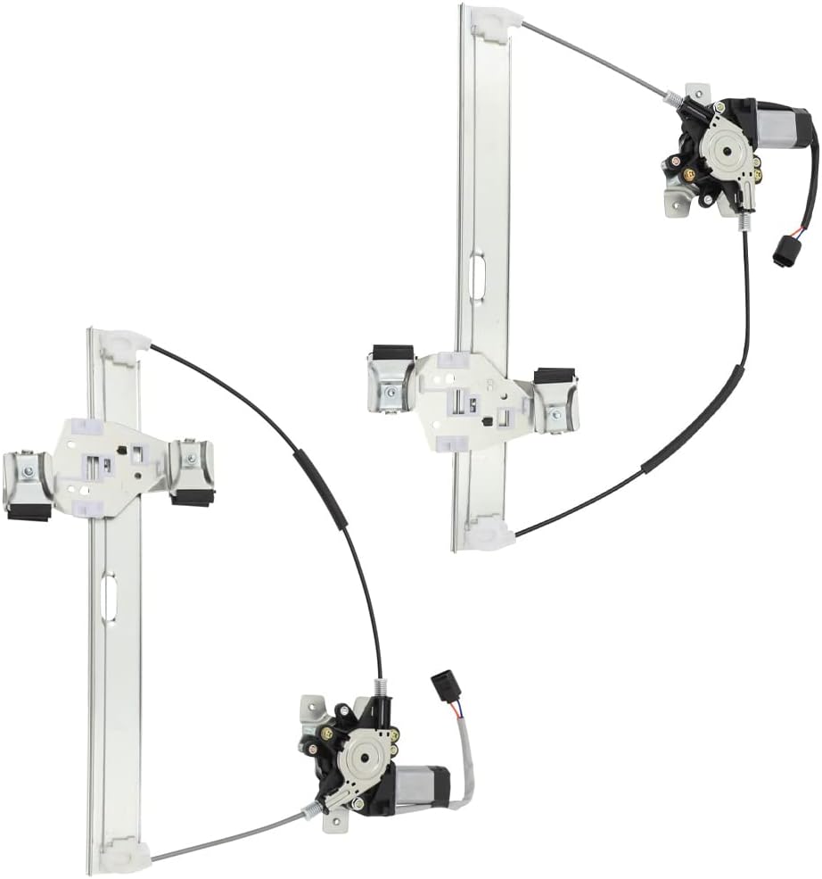 Set Of 2 Power Window Regulator Rear Driver and Passenger Side Fit for Hummer H2 2003-2009 with Motor Window Lifter Replaces OE 751-707