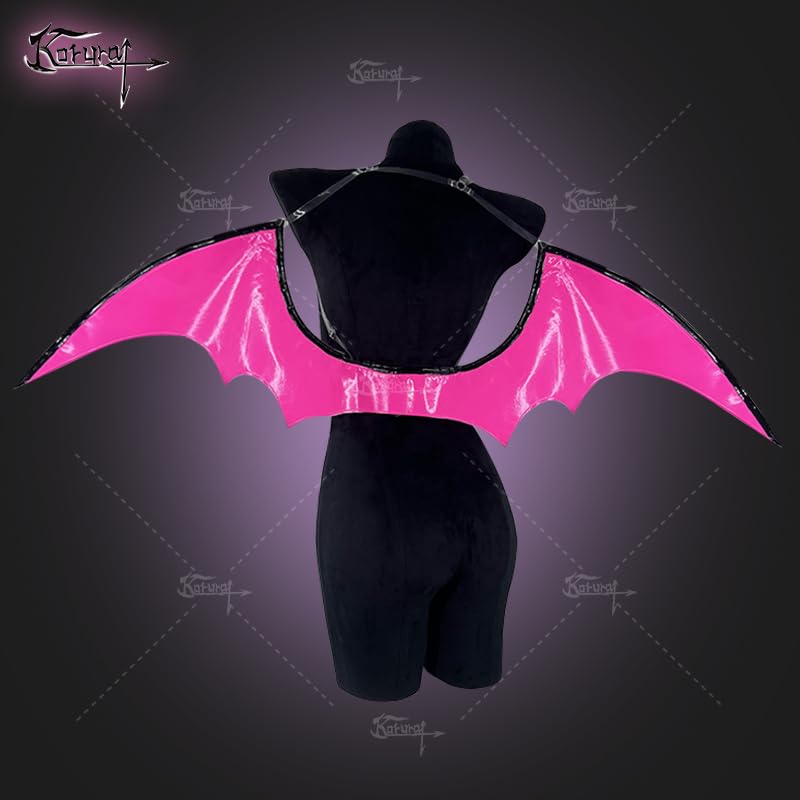 KORURACLUB Wings - Halloween Bat & Devil Wings Accessories: Rose