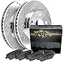 Hart Brakes Rear Brakes and Rotors Kit |Rear Brake Pads| Brake Rotors and Pads| Ceramic Brake Pads and Rotors |fits 2016-2021 Hyundai Tucson, 2017-2020 Kia Sportage