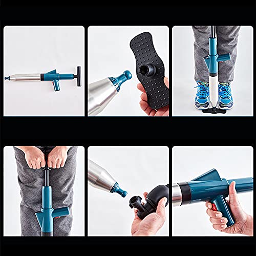 Destapacaños Manual para Inodoro y Fregadero, Herramienta de Limpieza de Tuberías con Diseño en Codo y Sellado por Globito, Presión de Aire Instantánea de 0,4 MPa miniatura 7