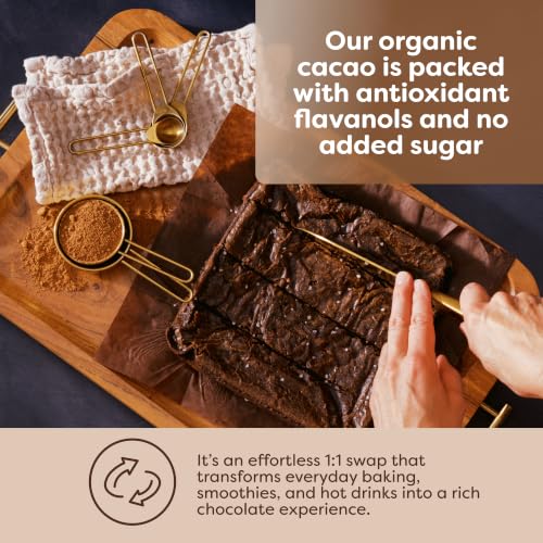 Image of BetterBody Foods Organic Cacao Powder, Unsweetened for Baking, Cocoa, 32 Ounce (Pack of 8)