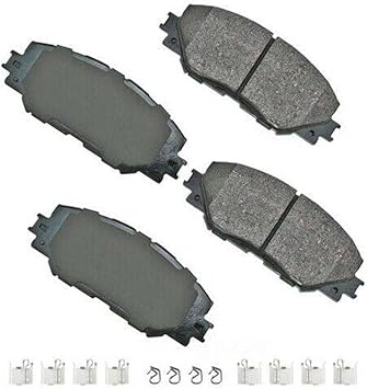 Akebono ACT1210A Ultra-Premium Ceramic Front Disc Brake Pads , GREY