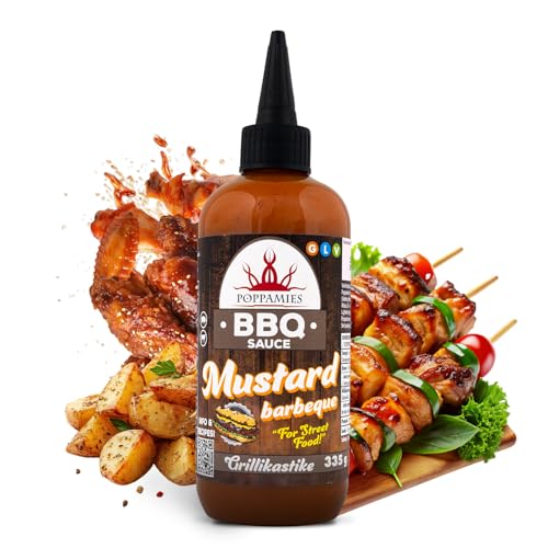 Sauce barbecue Poppamies à la moutarde et au barbecue – Mélange onctueux et savoureux, parfait pour le porc effiloché et la cuisine de rue – Sans gluten,...