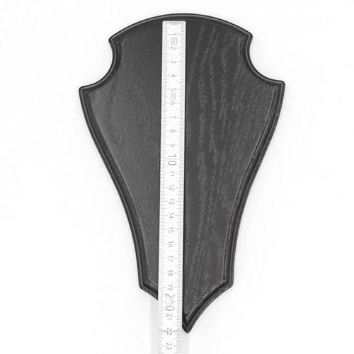 Generisch 5 Stück REH Trophäenschilder Spitz Eiche dunkel groß AF 21 cm x 13 cm