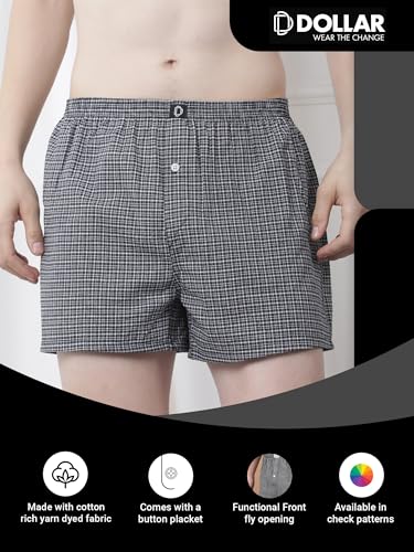 Image of Dollar Mens Cotton Rich Boxer (Pack of 3)