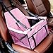 ITODA Dog Car Seat Mesh Pet Car Booster Seats Waterproof Foldable Cat Cars Seat with Leash Travel Cars Carrier for Small Medium Dogs
