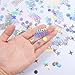 1000PCS Birthday Confetti, Iridescent Happy Birthday Confetti for Table Circle Star Letters Shape Table Scatter for DIY Arts Crafting Disco Themed Party Baby Shower Decorations