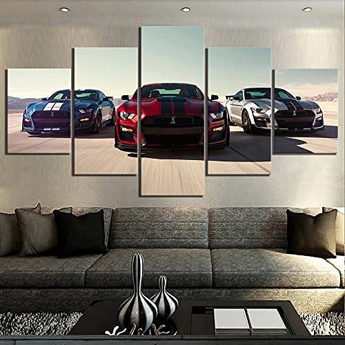 Mustang Shelby Gt500 art déco pour un salon moderne au style voiture de luxe