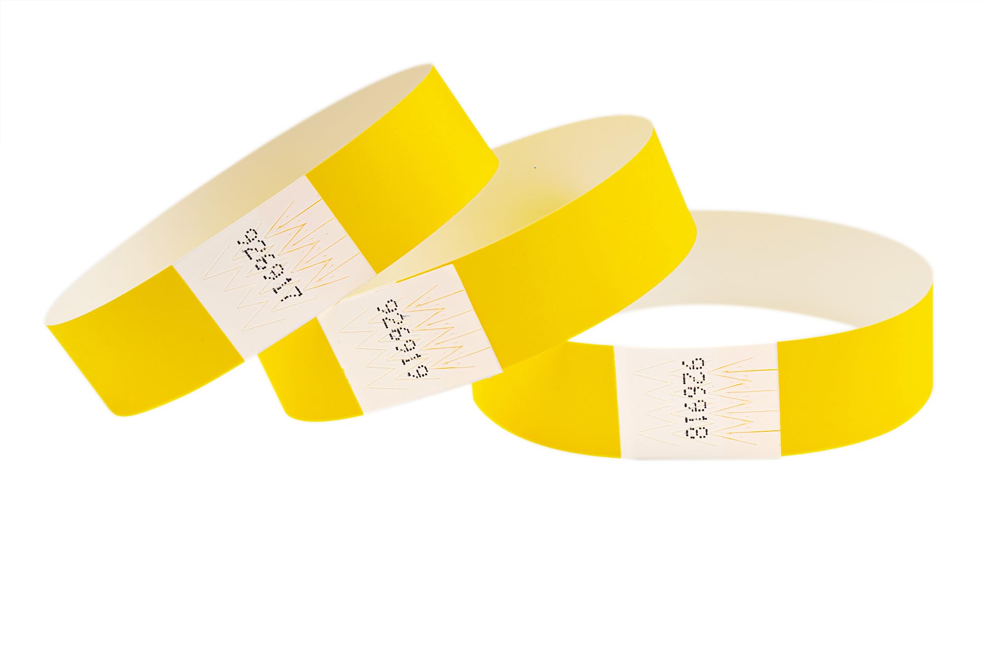 Bracelet papier couleur événement Yellow 19x250 mm 500 pièce | Bracelet evenementiel d'identification, entrée, évènement festival event concert, d'entrée