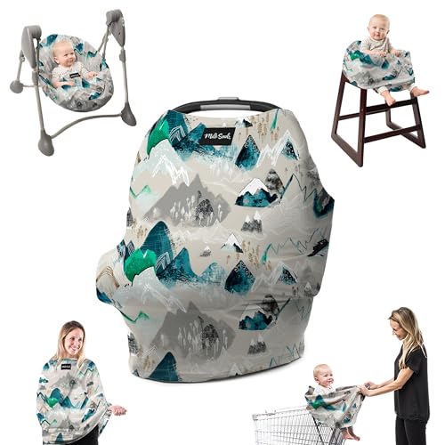 Image of Milk Snob Original 5-in-1 Cover - Added Privacy for Breastfeeding, Baby Car Seat, Carrier, Stroller, High Chair, Shopping Cart, Lounger Canopy - Newborn Essentials, Nursing Top, Rocky Mountain