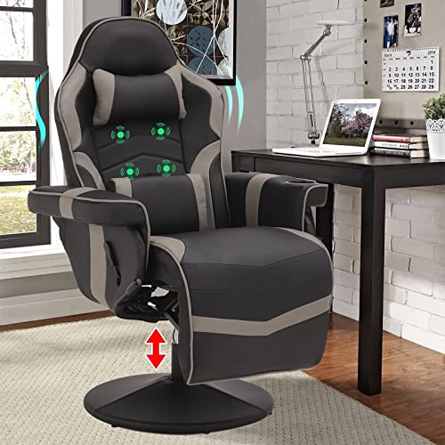 LVUYOYO Reclining Gaming Chair with Footrest & Massage
