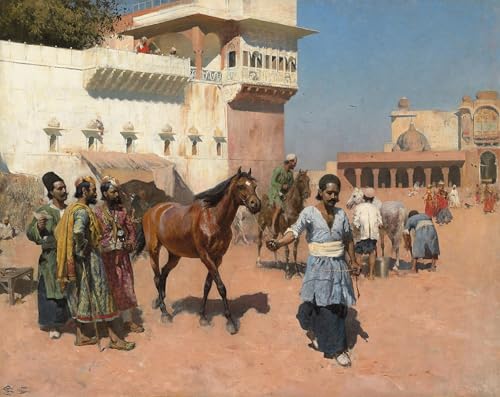 Impressions d'art mural haut de gamme Le marchand de chevaux persans Bombay Weeks finition premium