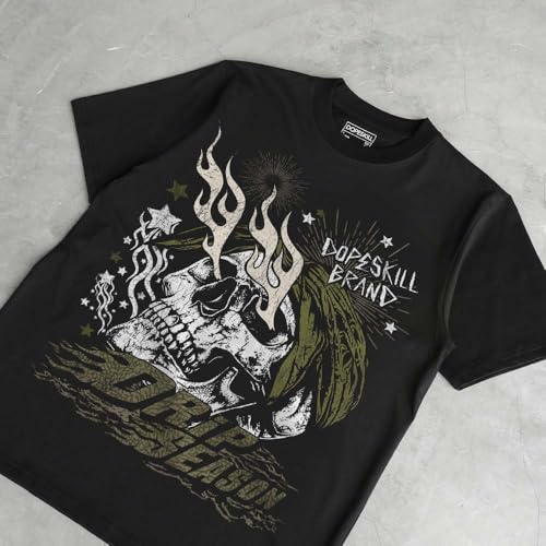 Image of DopeSkill Halloween Graphic Tee Streetwear Hip Hop Hypebeast Unisex T-Shirt Sneaker Colour Matching Shirts Spooky Graphic