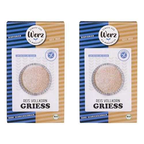 Werz Bio Reis Vollkorn Grieß, glutenfrei (2 x 250 gr)