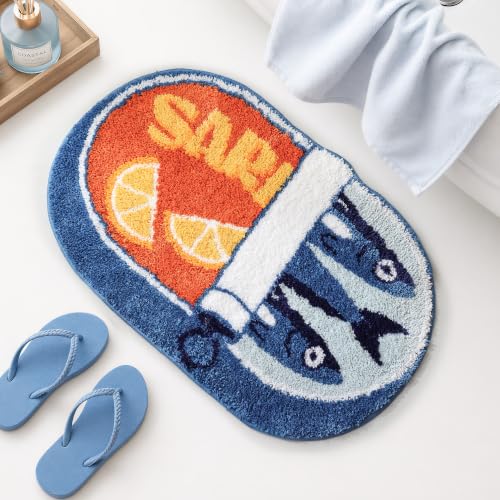 FROZZUR Sardine Fish Bath Mat