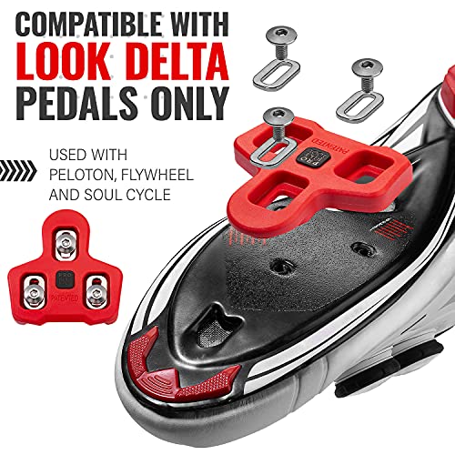 Pro Bike Tool Bike Cleats Compatible With Look Delta Pedals - 9 Degree Float - For Clipless Men & Women Cycle Shoes - Bicycle Cleat Set For Indoor & Outdoor Cycling Including Peloton, Spinning & Road #TOP1
