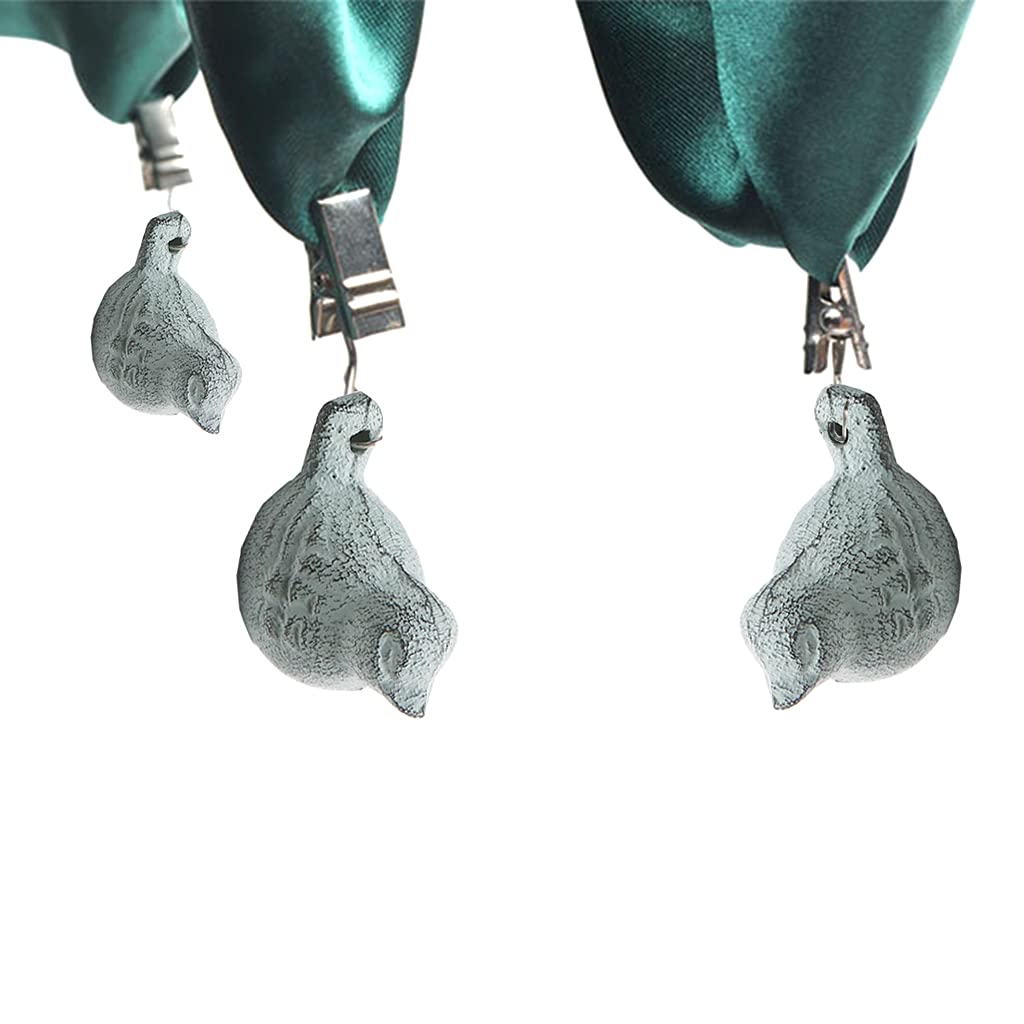 4 Tovaglie Peso Clip Ferro Uccelli Antivento Resistente
