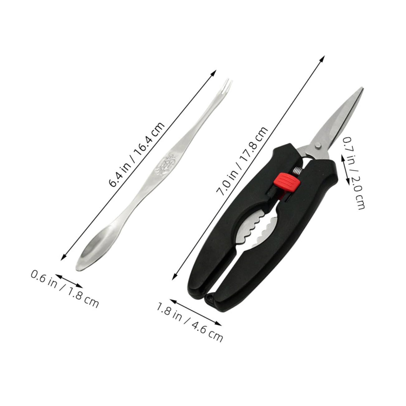 SOLUSTRE 3sets Utensili per Mangiare Granchio Metallo Include Pinze e Forchetta per di Mare con Scatola per Conservazione Strumenti Essenziali per Amanti del Granchio