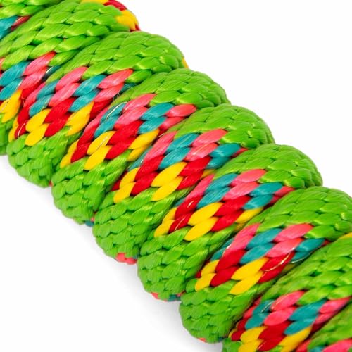 Jeffers Equine Poly Horse Lead Rope, 5/8" x 8', Heavy Duty, Durable Lead Rope with Bolt Snap, Rust Resistant Brass Hardware for Horses - Training, Grooming, & Equestrian Accessories - Light Green