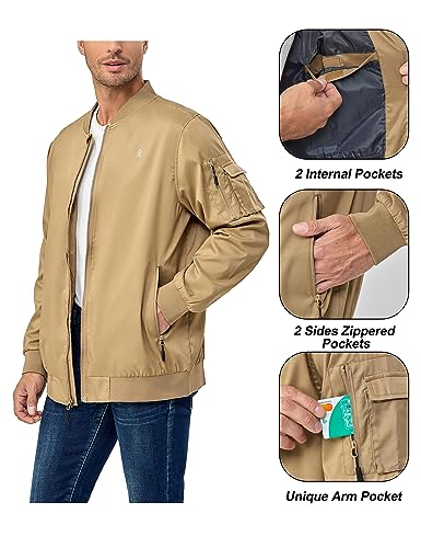 Little Donkey Andy Men's Lightweight Bomber Jacket Causal Fashion Flight Windbreaker Fall Spring Outdoor Coat3