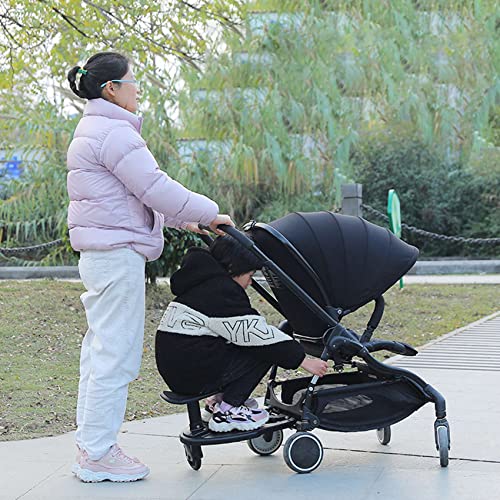 Hundnsney Baby Kinderwagen Roll Board Kinder Rad Board Kinder Wagen Stufen StäNder Fahrt Brettern Platte Abnehmbarer Sitz Blau