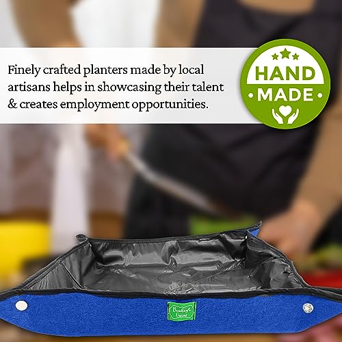 Bombay Greens Gardening Repotting Mat for Plants | Sturdy Handmade Foldable Mat | Plant Transplanting Mat | Unique Garden Tools Useful for Seedling Tray, Succulents, Bonsai and House Plants