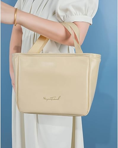 Miniatura 5 de Bolsa de almuerzo grande para picnic, bolsa aislada para frío o calor, lonchera estética para mujeres, bolsa de mano reutilizable duradera