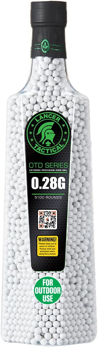 Lancer Tactical Airsoft BBS for Outdoor Field 0.20g-0.30g Outdoor BBS Bulk 6 Bottles-5100Rd Each -Outdoor Field Compliant
